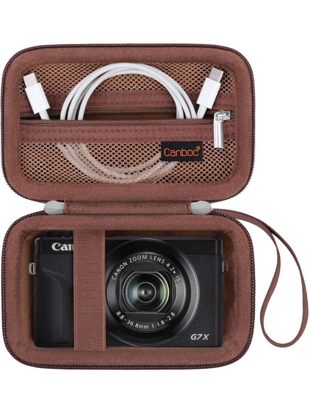 Stylish Brown Camera Case for Canon PowerShot G7X Mark III & II - Durable